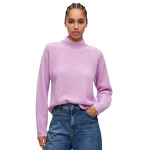 NWT Hugo Boss mock neck sweater sz L light purple pink